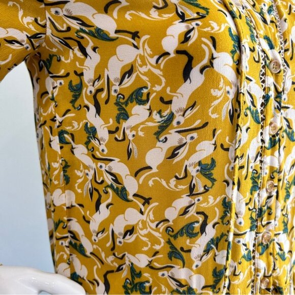 Maeve Anthropologie Janie Hare Flouncy Blouse - Picture 9 of 14